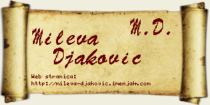 Mileva Đaković vizit kartica
